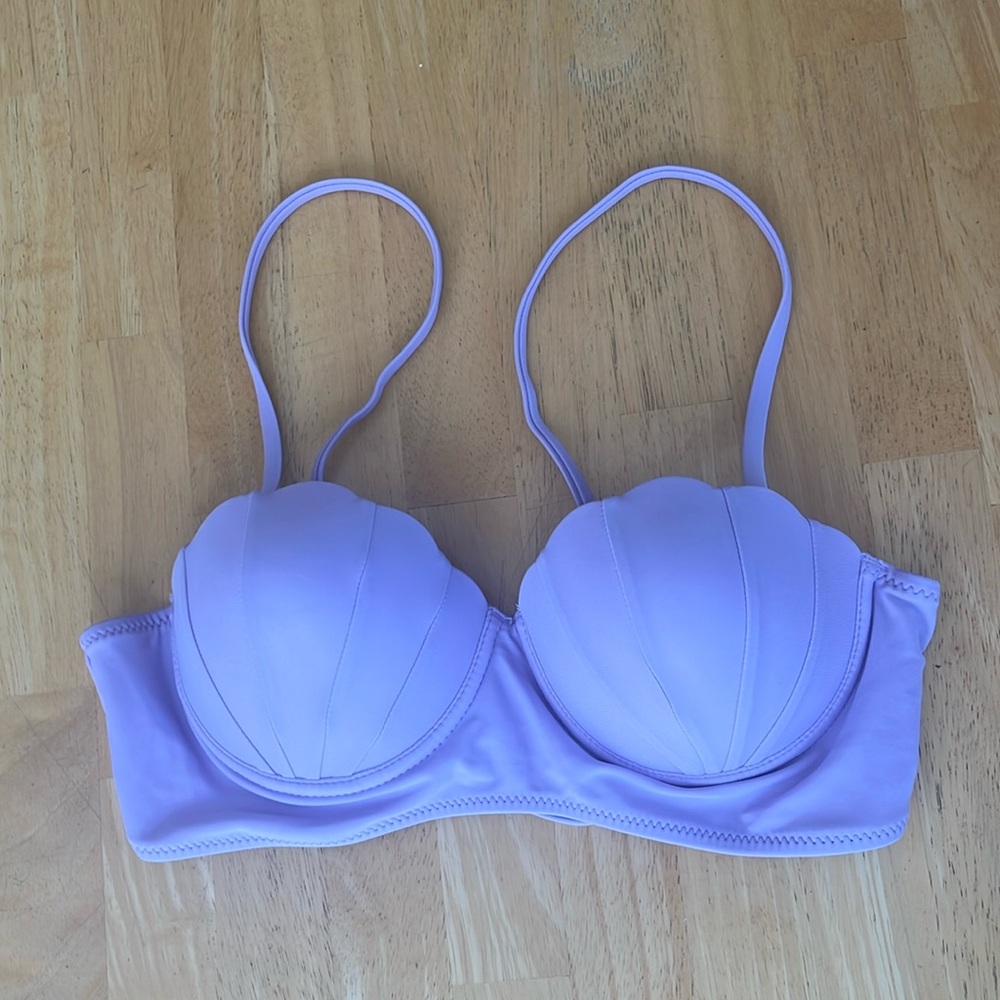 lilac bikini shell top